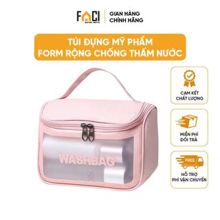 Túi đựng mỹ phẩm Faci form rộng. Túi đựng mỹ phẩm chống thấm nước túi đựng đồ trang điểm túi cá nhân đi biển đi du lịch