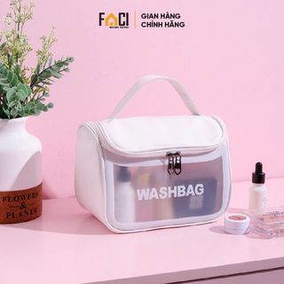 Túi đựng mỹ phẩm Faci form rộng. Túi đựng mỹ phẩm chống thấm nước túi đựng đồ trang điểm túi cá nhân đi biển đi du lịch