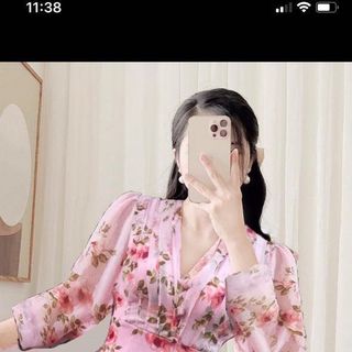 Đầm đuôi cá hoa Hồng hàng thiết kế sang trọng