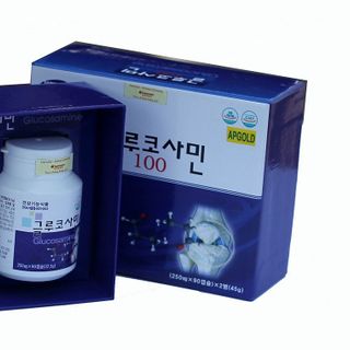 Viên bổ xương khớp Glucosamin Apgold 100 Hàn Quốc (Hộp 2 lọ x 90 viên)