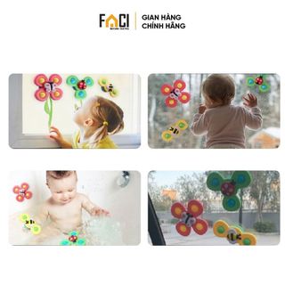 Con quay spinner Faci các bé yêu thích. Con quay spinner bộ 3 cỡ lớn đồ chơi chong chóng gắn tường có tiếng lục lạc giá sỉ