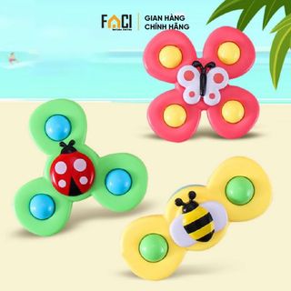 Con quay spinner Faci các bé yêu thích. Con quay spinner bộ 3 cỡ lớn đồ chơi chong chóng gắn tường có tiếng lục lạc