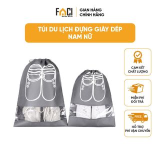 Túi đựng giày Faci chống nước nam nữ. Túi đựng giày dép đa năng túi dây rút du lịch vải không dệt chống bụi chống ẩm mốc