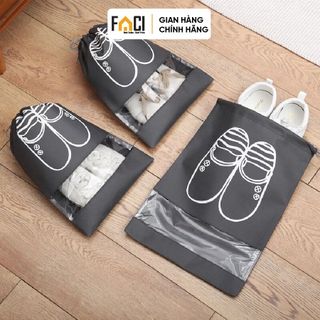Túi đựng giày Faci chống nước nam nữ. Túi đựng giày dép đa năng túi dây rút du lịch vải không dệt chống bụi chống ẩm mốc