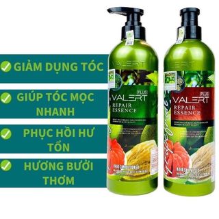 Combo Dầu Gội Xả Xịt Tóc Bưởi Grapefruit VALERT PULS Kích Thích Mọc Tóc, Phục Hồi Và Chống Rụng Tóc