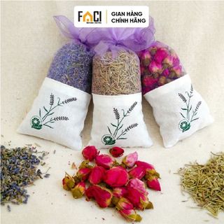 Túi thơm để tủ quần áo Faci hoa lavender khô. Túi thơm để tủ quần áo hoa oải hương thơm tự nhiên treo ô tô phòng ngườiủ