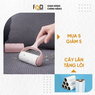 Cây lăn bụi đa năng Faci 60 lớp. Cây lăn bụi đa năng làm sạch quần áo vệ sinh lông thú cưng bụi vải giường tủ ghế sofa