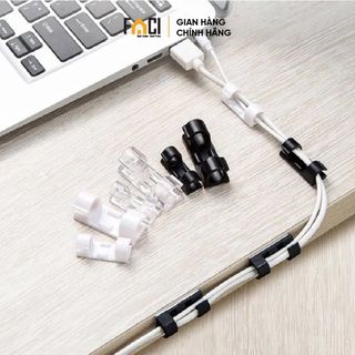 Nẹp dây điện dán tường Faci siêu dính. Nẹp dây điện dán tường chống rối kẹp cố định dây điện giữ cáp thông minh gọn gàng
