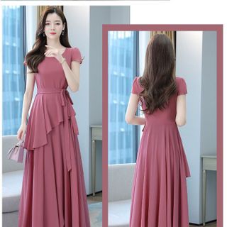ĐẦM MAXI TAY CON EO CÁCH ĐIỆU – DT1721