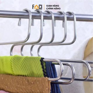 Móc treo quần áo Faci inox 5 tầng. Móc treo quần áo và khăn tắm tiện lợi đa năng tiết kiệm không gian