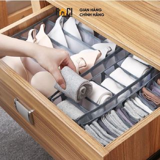 Túi đựng đồ lót Faci chia ngăn. Túi đựng đồ lót tất vớ chất vải lưới bền nhiều ô để tủ quần áo tiện dụng
