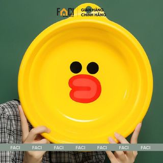 Chậu gấp gọn Faci silicon hình vịt. Chậu gấp gọn đa năng rửa mặt cho bé rửa hoa quả bát đĩa gọn gàng tiết kiệm diện tích