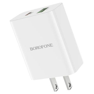 Cóc Sạc Nhanh 20W PD + QC3.0 BA56 Borofone - 1 Cổng Sạc Type C 1 Cổng Sạc USB chuẩn US
