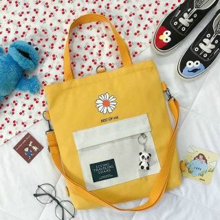 CHUYÊN SỈ TÚI ĐEO ĐI HỌC THÊM CÓ ĐAY KÉO TIỆN LỢI - TOTE HOA CÚC