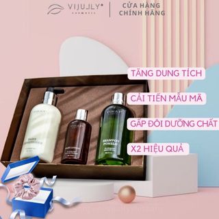 Combo VIJULLY 3 In 1 Gồm (Dầu Gội Bưởi, Dầu Xã, Tinh Dầu Bưởi) Giúp Cải Thiện Các Vấn Đề Tóc Rụng Xơ