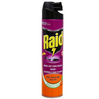 Bình xịt côn trùng Raid hương cam chanh 600ml
