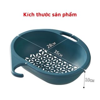 Rổ nhựa ABS tròn cao cấp có móc treo bồn rửa chén tiện lợi