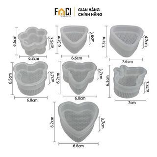 Khuôn làm cơm nắm Faci chịu nhiệt. Khuôn làm cơm nắm Nhật Bản làm bánh hình dễ thương chất liệu nhựa an toàn cho bé