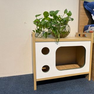 Chuồng mèo gỗ, nhà cho mèo gỗ MDF lỗi xanh chống ẩm, chống nước