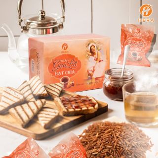 Trà gạo lứt hạt chia Hera giảm cân hiệu quả làm đẹp da căng mịn hồng hào