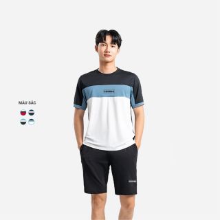 Bộ thể thao nam cổ tròn DT02 - chất cvc cá sấu có giãn 4 chiều - size 45-85kg