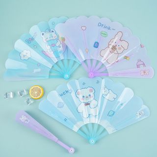 Quạt nhựa xương nhựa hoạt hình cho bé