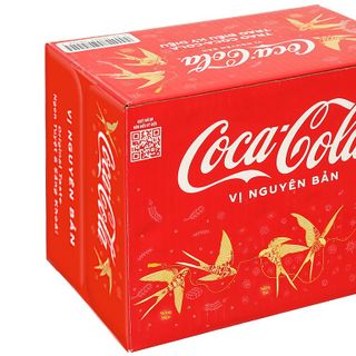Thùng 12 lon nước ngọt Coca Cola Sleek 320ml