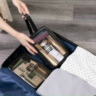Set 3 túi trong suốt đựng đồ, mỹ phẩm du lịch thời trang