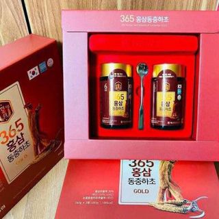 Cao hồng sâm đông trùng hạ thảo 365 gold hộp 2 lọ