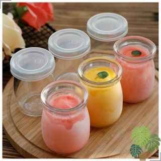 Set 12 Hũ thủy tinh trơn làm sữa chua có nắp 100ml