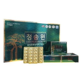 Tinh Dầu Thông Đỏ Cheongsongwon 180 Viên Hộp Xanh