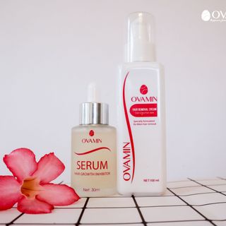 Bộ kem tẩy lông vùng kín OvaMin tẩy lông body, triệt lông nách chân tay không kích ứng da 100ml