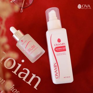 Bộ kem tẩy lông vùng kín OvaMin tẩy lông body, triệt lông nách chân tay không kích ứng da 100ml