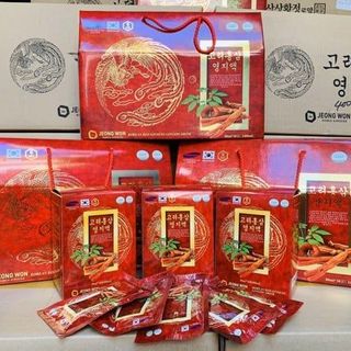 Nước Hồng Sâm Linh chi Pocheon Hàn Quốc Hộp 30 gói x 80ml