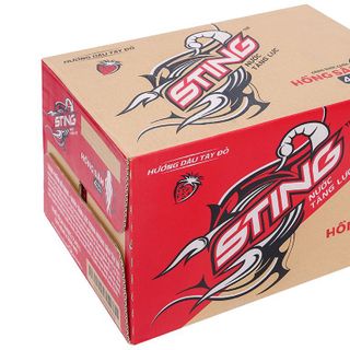 Thùng 24 chai nước tăng lực Sting hương dâu 330ml giá sỉ