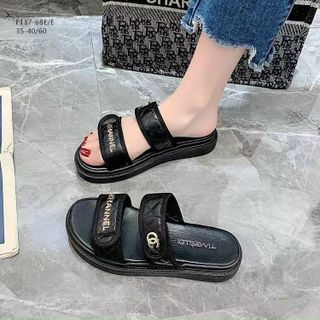 Dép trẻ em 2 quai ngang da mềm đẹp F137