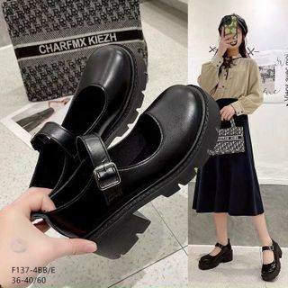 Giày nữ chất Da Đế cao Phong Cách Lolita Hàn Quốc F137 giá sỉ