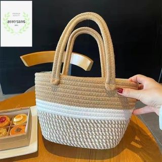 Túi tote canvas cotton Nhẹ Nhỏ Gọn Kiểu Dáng Mới / thời trang biển cho nữ.