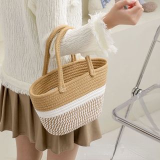 Túi tote canvas cotton Nhẹ Nhỏ Gọn Kiểu Dáng Mới / thời trang biển cho nữ.