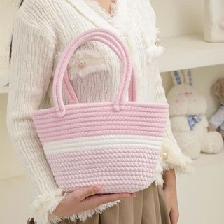 Túi tote canvas cotton Nhẹ Nhỏ Gọn Kiểu Dáng Mới / thời trang biển cho nữ.