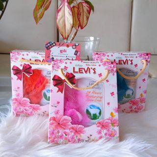Set Sữa Tắm Maily Care Levi 250ml - Kèm Hộp và Bông Tắm