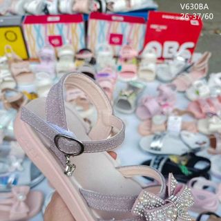 Sandal trẻ em/bé gái quai ngang chất da mềm siêu êm chân V630