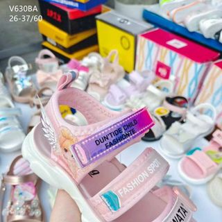Sandal trẻ em/bé gái quai ngang chất da mềm siêu êm chân V630