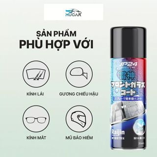 Chai XỊT CHỐNG BÁM NƯỚC KÍNH xe ô tô - JP24 Raijin dung tích 204ml KHO SỈ TOÀN QUỐC