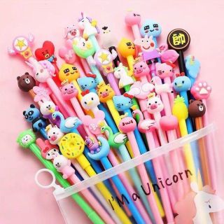 ￼[Set 20] Bút Nước Hình Thú Kèm Túi Xinh Xắn - Bút Bi Cute Hoạt Hình giá sỉ