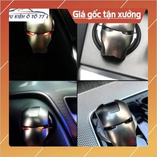Ốp bảo vệ nút khởi động một nút bấm hình Iron man trang trí xe hơi KHO SỈ TOÀN QUỐC
