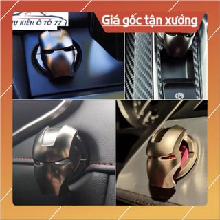 Ốp bảo vệ nút khởi động một nút bấm hình Iron man trang trí xe hơi KHO SỈ TOÀN QUỐC