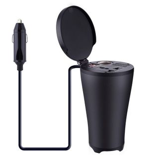 Bộ Chuyển 12V Sang 220V Cho Xe Ô Tô, Tẩu Cốc sạc trên xe hơi cao cấp, có nắp đậy tiện lợi an toàn KHO SỈ TOÀN QUỐC