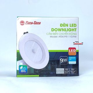 Đèn LED Âm Trần Cảm Biến RẠNG ĐÔNG Sử Dụng Cảm Biến Chuyển Động PIR AT04.PIR Phi 90MM - 7W giá sỉ