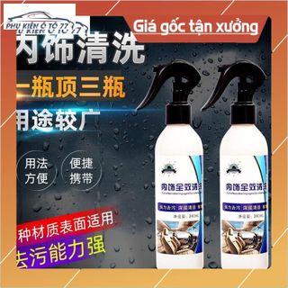 Chai xịt đánh bóng nội thất công nghệ nano và làm sạch, làm sạch nội thất ô tô, chai vệ sinh đồ da,tân trang cao su,nhua
